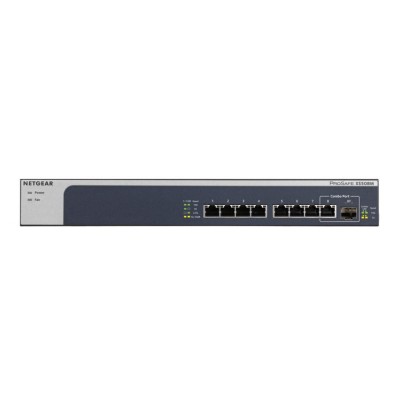 NETGEAR XS508M Não-gerido 10G Ethernet (100 1000 10000) Cinzento, Prateado