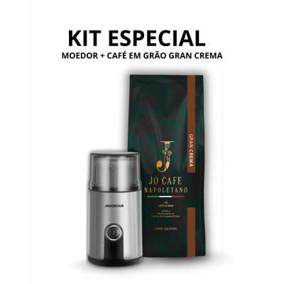 Especial kitMoedor+ café em grão gran crema