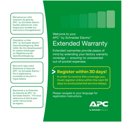 APC Service Pack 3 Year Extended Warranty 3 ano(s)