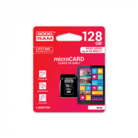 MICRO SDHC 128GB CLASS10  UHS I  + ADAPTER  GOODRA