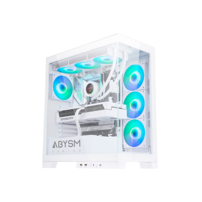 Caixa Gaming Abysm Danube Sava H500 Branco ATX ARGB