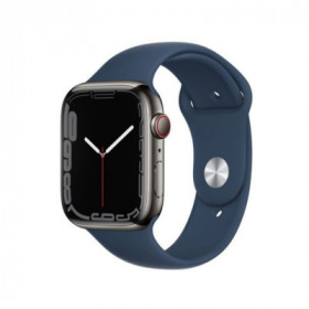 Apple Watch Series 7 45mm LTE Grafite c/Bracelete Desportiva Azul Abismo