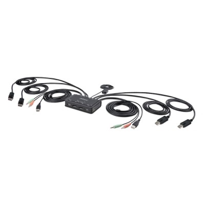 StarTech.com C2-DD46-UA2-CBL-KVM chaveador KVM Preto