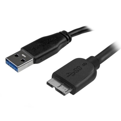 StarTech.com USB3AUB2MS cabo USB USB 3.2 Gen 1 (3.1 Gen 1) 2 m USB A Micro-USB B Preto