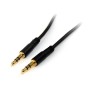 StarTech.com Cabo Áudio Estéreo Ângulo Direito Slim 3.5mm 1 m - M M