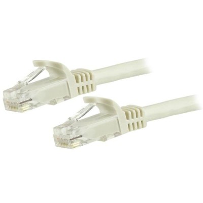 StarTech.com Cabo de ligação Cat6 com conectores RJ45 snagless – 3 m, branco
