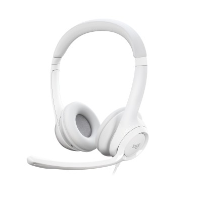 Logitech H390 Auscultadores Com fios Fita de cabeça Escritório Call center USB Type-A Branco