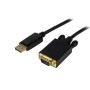 StarTech.com DP2VGAMM6B adaptador de cabo de vídeo 1,8 m DisplayPort VGA (D-Sub) Preto