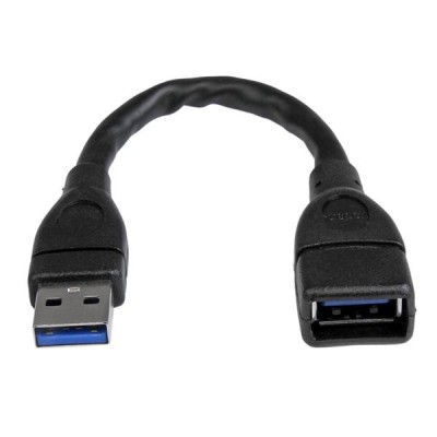 StarTech.com Cabo de extensão USB 3.0 A-para-A - 15 cm, preto