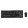 Logitech Wireless Combo MK270 teclado Rato incluído Universal RF Wireless QWERTY Nórdico Preto