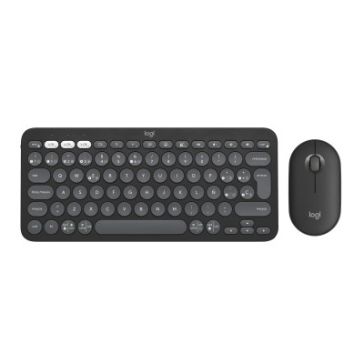 Logitech Pebble 2 Combo teclado Rato incluído Universal RF Wireless + Bluetooth QWERTY Espanhol Grafite