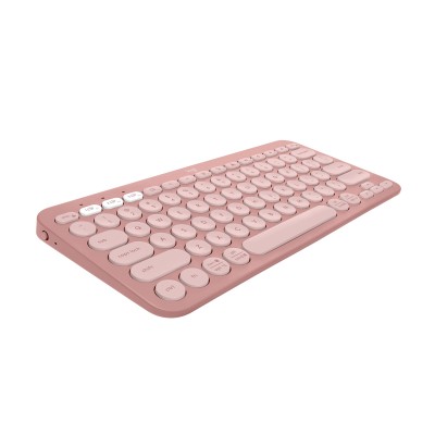 Logitech Pebble Keys 2 K380s teclado Universal RF Wireless + Bluetooth QWERTY Espanhol Rosa