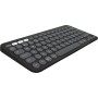 Logitech Pebble Keys 2 K380s teclado Universal RF Wireless + Bluetooth QWERTY Dinamarquês, Finlandês, Norueguês, Sueco Grafite