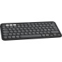 Logitech Pebble Keys 2 K380s teclado Universal RF Wireless + Bluetooth QWERTY Dinamarquês, Finlandês, Norueguês, Sueco Grafite