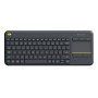 Logitech K400 Plus Tv teclado RF Wireless QWERTZ Checo Preto