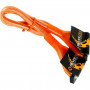 Revoltec Rounded Floppy Cable UV-Reactive Orange 48cm cabo SATA 0,48 m Laranja