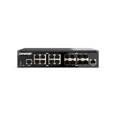 QNAP QSW-M3216R-8S8T switch de rede Gerido L2 L3 10G Ethernet (100 1000 10000) 1U Preto