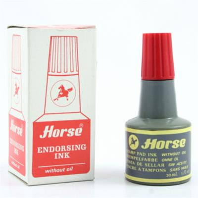 Tinta para carimbos 30ml vermelha HORSE