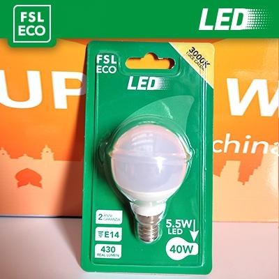 G45 BLISTER - 5,5W 4000K 180º 45X82mm CRI80 E27