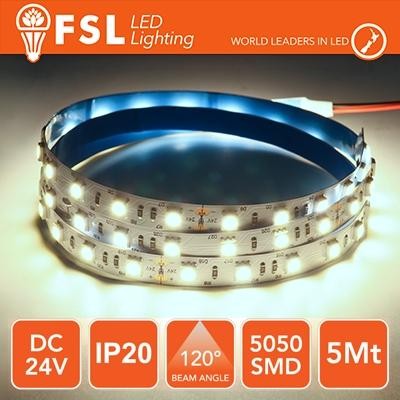 Mangueira LED 5050 - 5Metro 12W 1100Lm 6500K 24V IP20 60led