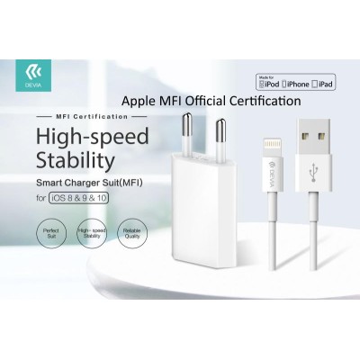 Carregador de bateria Suit + Apple Lightning Cabo Certifica