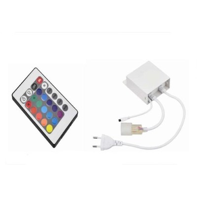 Driver + controle remoto infravermelho para Mangueiras Led 