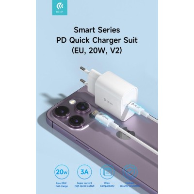 PD 20 Watt Rapid Battery Charger with Type-C Lightning Cable