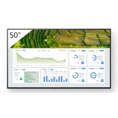 Sony FW-50BZ30L ecrã de sinalização Plasma digital 127 cm (50") LCD Wi-Fi 440 cd m² 4K Ultra HD Preto Android 24 7