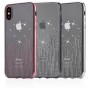 Crystal Meteor soft case para iphone x Vermelho