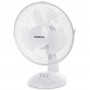 Ventilador de mesa de 9 polegadas, 3 pás, 2 velocidades, branco