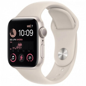 Apple Watch SE  GPS  40mm  Caixa de Alumínio em Branco Estrela   Correia Desportiva Branco Estrela