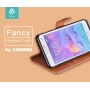 Fancy Case Leather for Samsung Galaxy J1 Brown