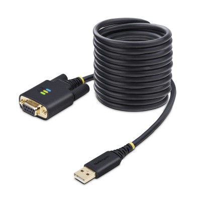 StarTech.com 1P10FFCN-USB-SERIAL cabo de série Preto 3 m USB Type-A DB-9