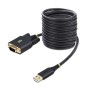 StarTech.com 1P10FFC-USB-SERIAL cabo de série Preto 3 m USB Type-A DB-9