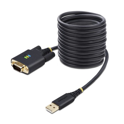 StarTech.com 1P10FFC-USB-SERIAL cabo de série Preto 3 m USB Type-A DB-9