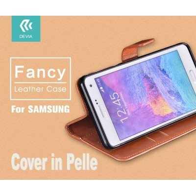 Case Leather Fancy for Samsung J3 2016 Brown