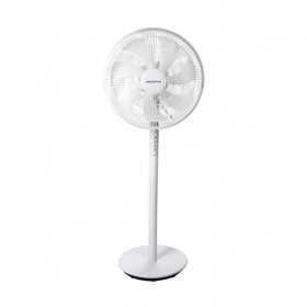Ventilador de pedestal, 16 polegadas, 7 pás, 3 velocidades, branco