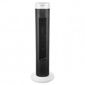 Ventilador de torre, 30 polegadas, 3 velocidades, preto e branco