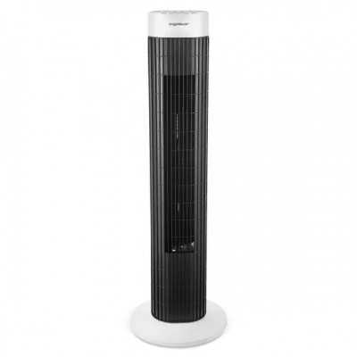 Ventilador de torre, 30 polegadas, 3 velocidades, preto e branco