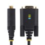 StarTech.com 2P6FFC-USB-SERIAL adaptador para cabos USB-A 2 x DB-9 RS-232 Preto, Cinzento