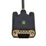 StarTech.com 2P6FFC-USB-SERIAL adaptador para cabos USB-A 2 x DB-9 RS-232 Preto, Cinzento