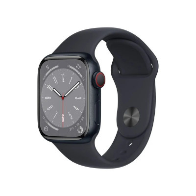 Apple Watch Series 8  GPS  Celular  41mm  Caixa de AlumÃ­nio em Preto MeiaNoite   Correia Desportiva Preto MeiaNoite