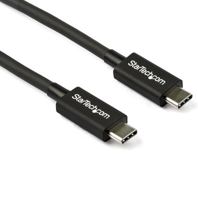 StarTech.com TBLT34MM80CM cabo Thunderbolt 0,8 m 40 Gbit s Preto