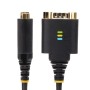 StarTech.com 2P1FFC-USB-SERIAL adaptador para cabos USB-A 2 x DB-9 RS-232 Preto, Cinzento