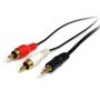 StarTech.com 0.92m, 3.5mm 2xRCA, M M cabo de áudio 0,92 m Preto