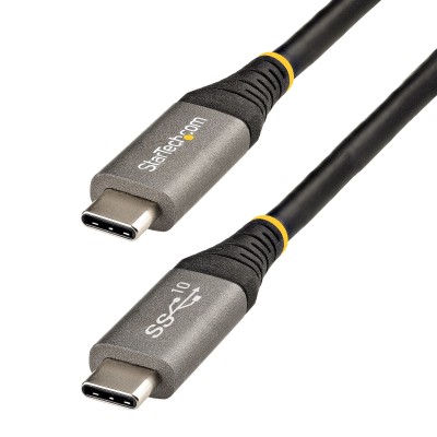 StarTech.com Cabo USB C de 1 m de 10Gbps - Cabo USB-C com certificação USB-IF - Cabo USB 3.1 3.2 Gen 2 Type-C - Carregamento de