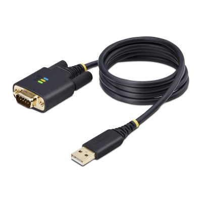 StarTech.com 1P3FFCB-USB-SERIAL cabo de série Preto 1 m USB Type-A RS-232