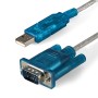 StarTech.com ICUSB232SM3 adaptador para cabos DB-9 USB 2.0 A Azul, Transparente