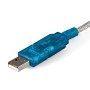 StarTech.com ICUSB232SM3 adaptador para cabos DB-9 USB 2.0 A Azul, Transparente