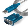 StarTech.com ICUSB232SM3 adaptador para cabos DB-9 USB 2.0 A Azul, Transparente